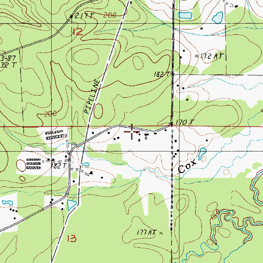 Topographic Map of Holly Grove Church, LA