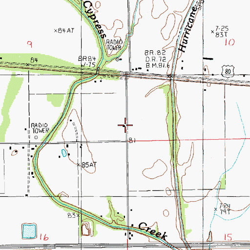 Topographic Map of Holly Ridge Church, LA