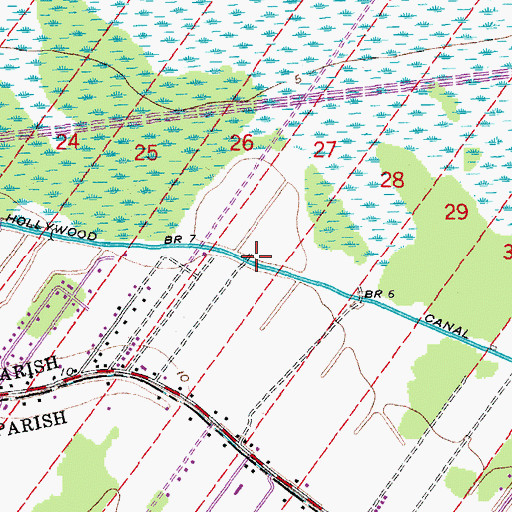Topographic Map of Hollywood Canal, LA