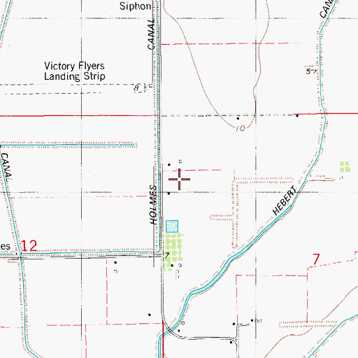 Topographic Map of Holmes Canal, LA