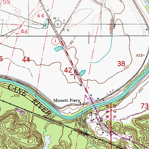 Topographic Map of Holy Family Church, LA