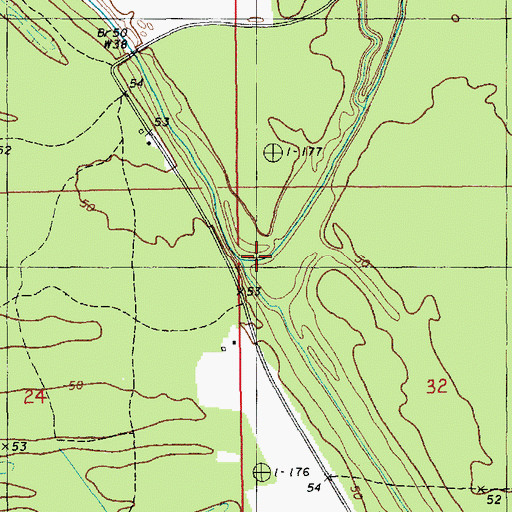 Topographic Map of Hoover Slough, LA