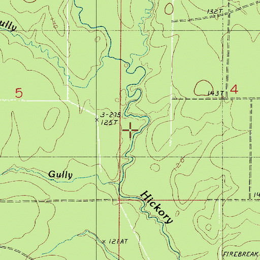 Topographic Map of Hop Gully, LA