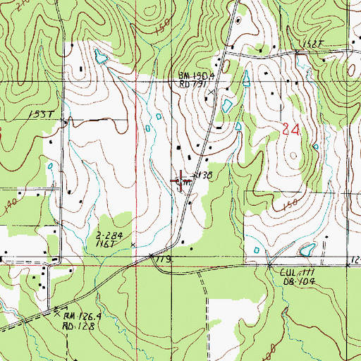 Topographic Map of Hopewell Cemetery, LA