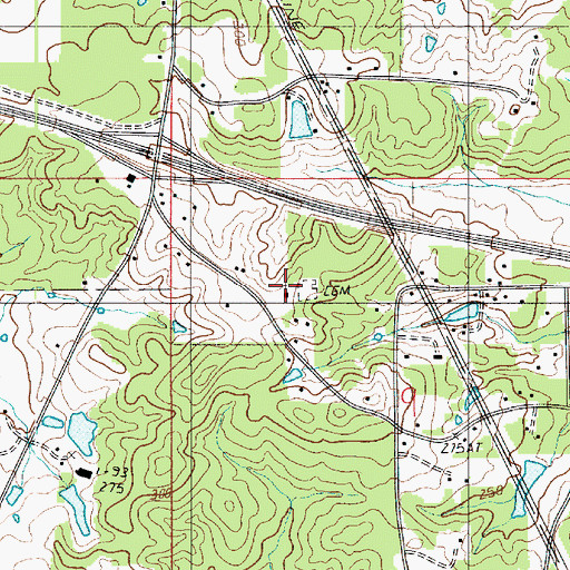 Topographic Map of Hopewell School, LA