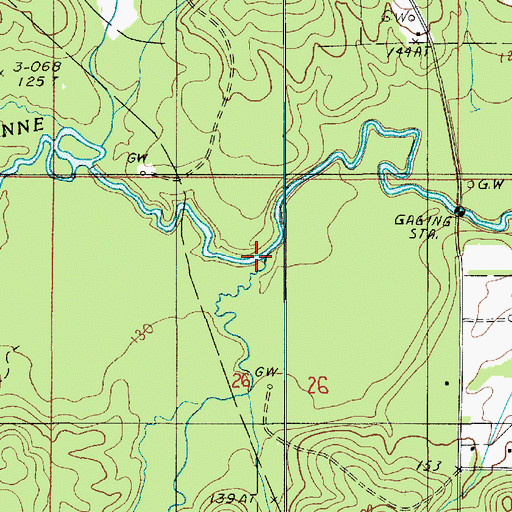 Topographic Map of Horse Creek, LA