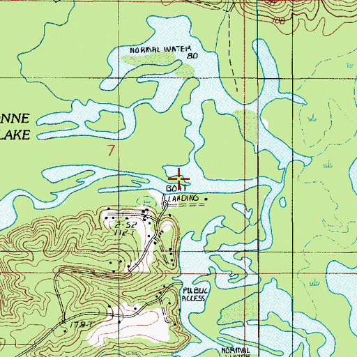 Topographic Map of Horse Trough Creek, LA