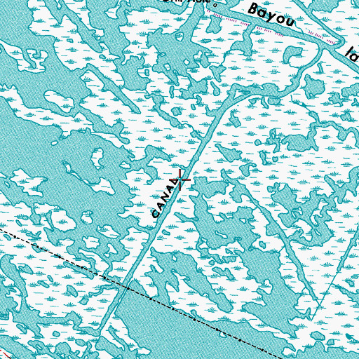 Topographic Map of Horsepower Canal, LA