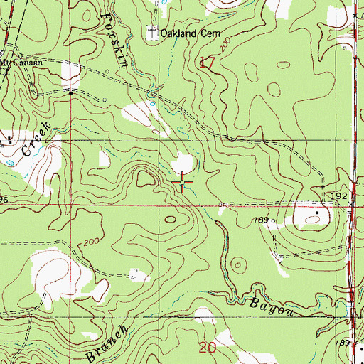 Topographic Map of Horseshoe Creek, LA