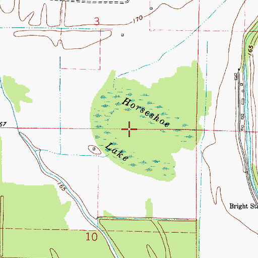 Topographic Map of Horseshoe Lake, LA