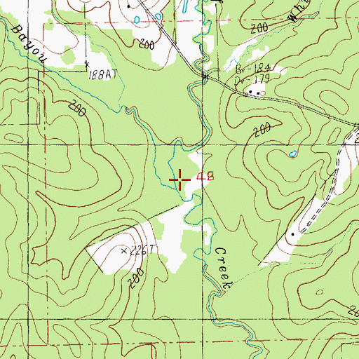Topographic Map of Horton Bayou, LA