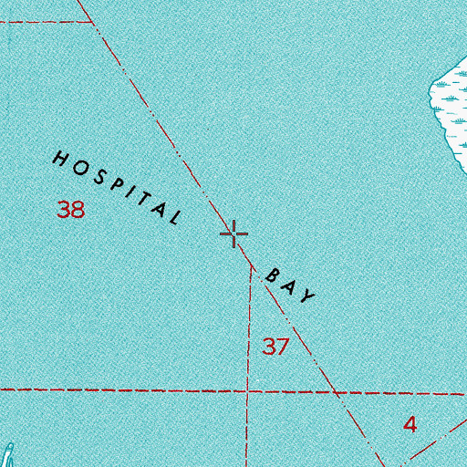 Topographic Map of Hospital Bay, LA