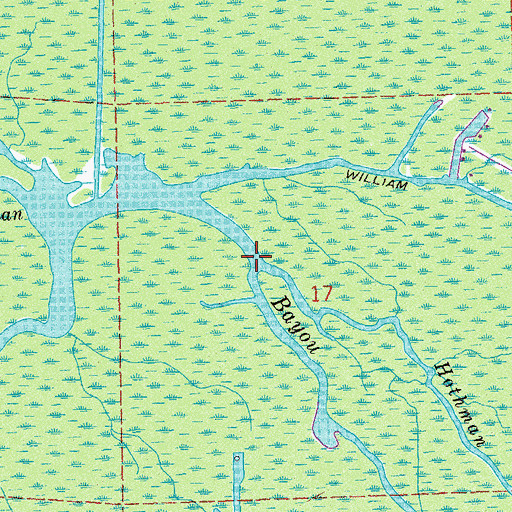 Topographic Map of Hothman Bayou, LA