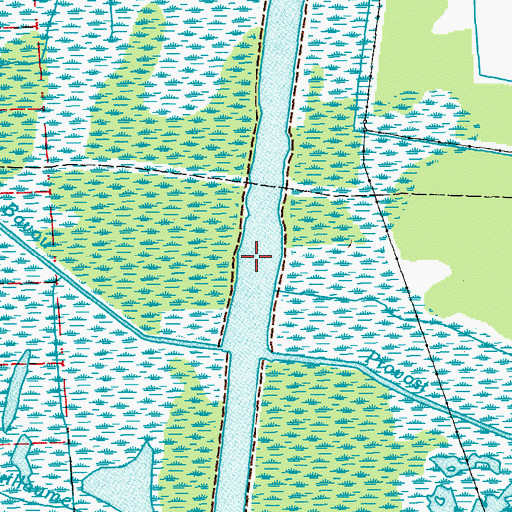 Topographic Map of Houma Navigation Canal, LA