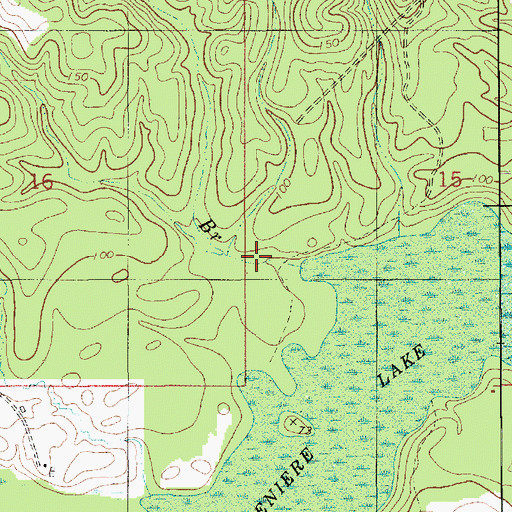 Topographic Map of House Branch, LA