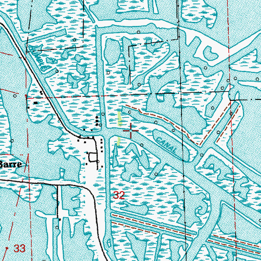 Topographic Map of Humble Canal, LA