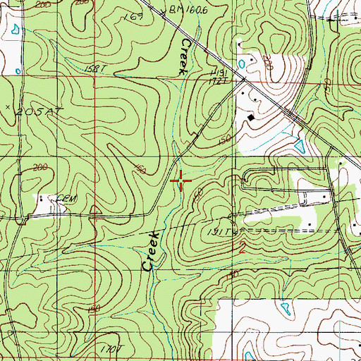Topographic Map of Hunnicutt Creek, LA