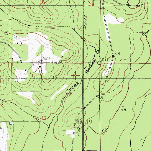 Topographic Map of Hurricane Creek, LA