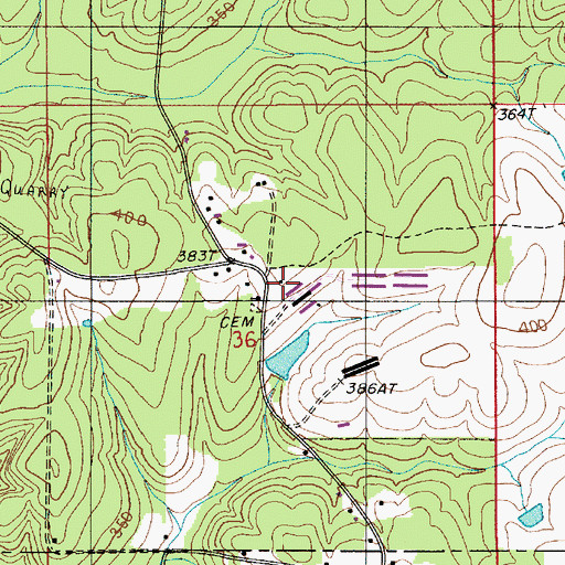 Topographic Map of Hurricane School, LA