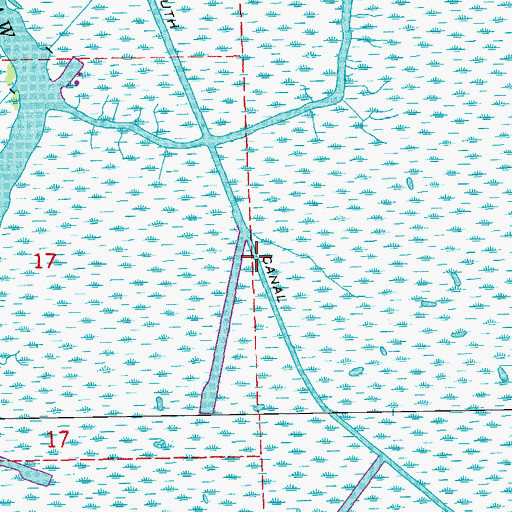Topographic Map of Huth Canal, LA