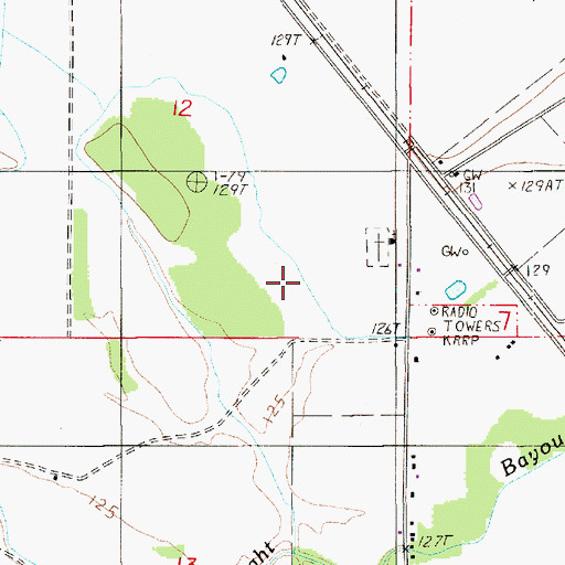 Topographic Map of Ida Lake, LA