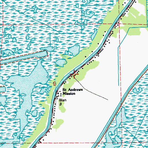 Topographic Map of Immaculate Conception Church, LA