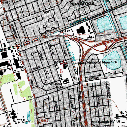Topographic Map of Immaculate Heart of Mary School (historical), LA