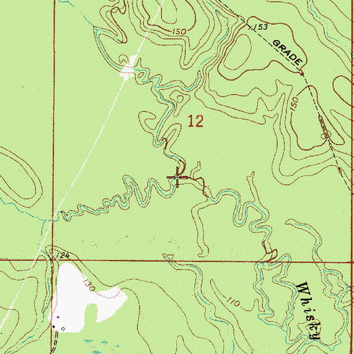 Topographic Map of Indian Branch, LA