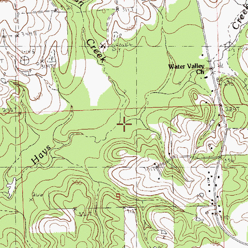 Topographic Map of Indian Creek, LA