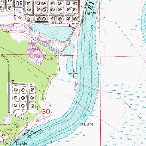 Topographic Map of Indian Marais, LA