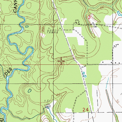 Topographic Map of Iota Oil and Gas Field, LA