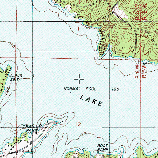 Topographic Map of Isaac Creek, LA