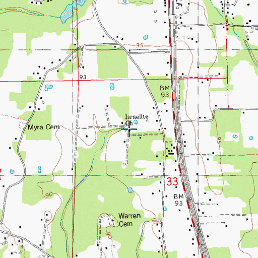 Topographic Map of Israelite Church, LA