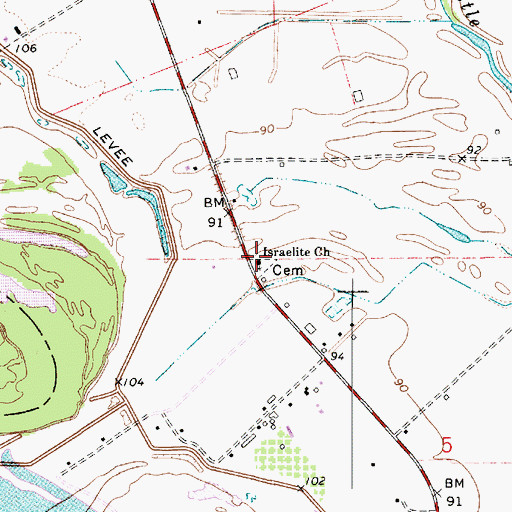 Topographic Map of Israelite Church, LA