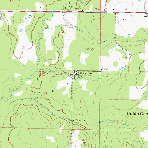 Topographic Map of Israelite Church, LA