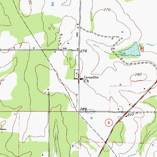 Topographic Map of Israelite Church, LA