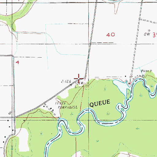 Topographic Map of Istre Cemetery, LA