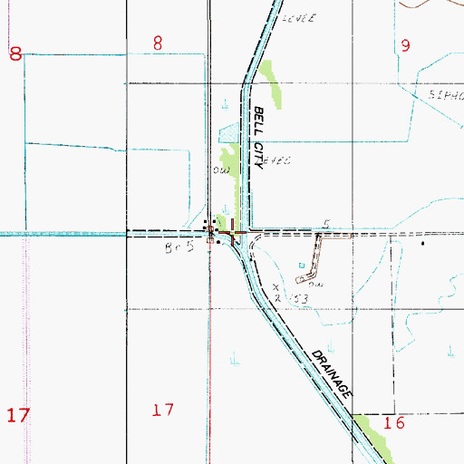 Topographic Map of Jacques Coulee, LA
