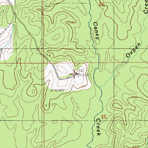 Topographic Map of James Cemetery, LA