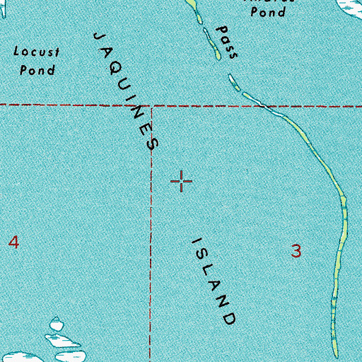 Topographic Map of Jaquines Island, LA