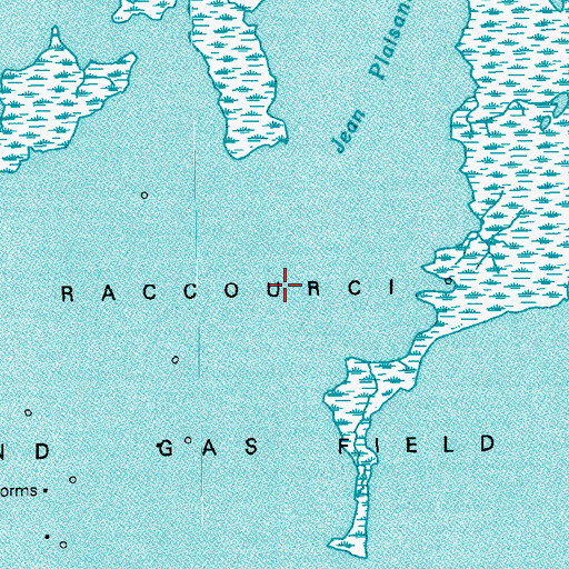 Topographic Map of Jean Plaisance Bay, LA