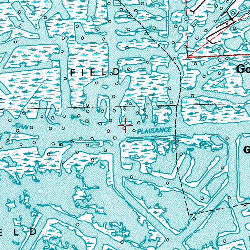 Topographic Map of Jean Plaisance Canal, LA