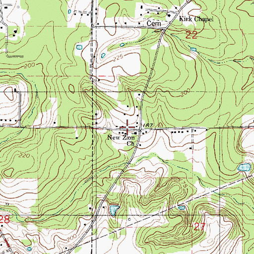 Topographic Map of Jenkins School, LA