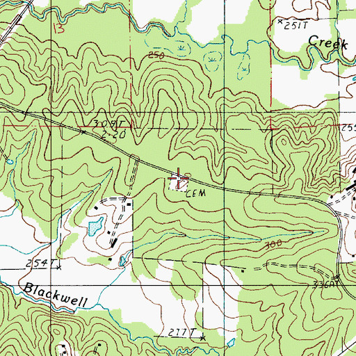 Topographic Map of Jerusalem Cemetery, LA