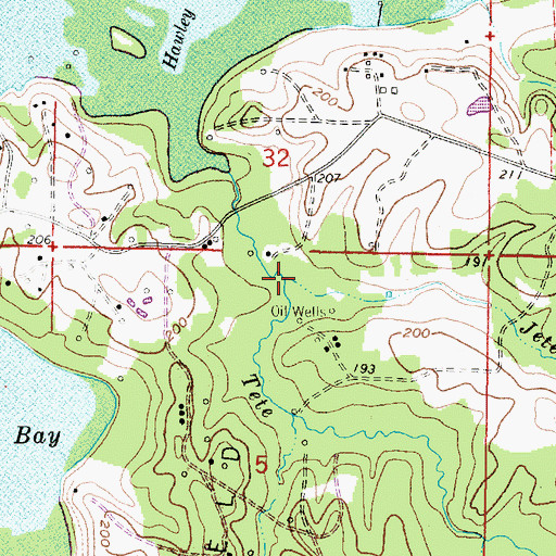 Topographic Map of Jeter Branch, LA