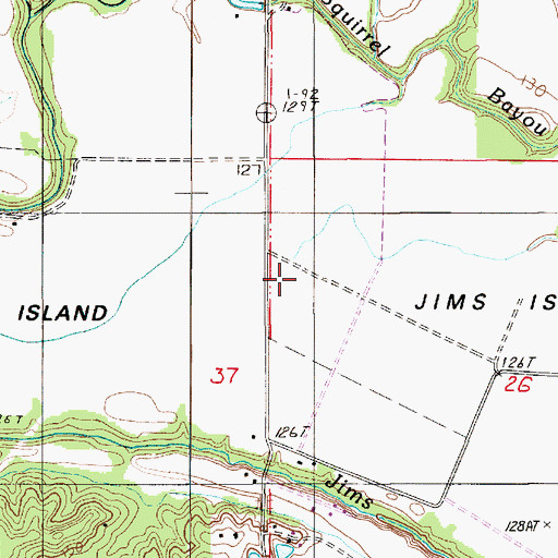 Topographic Map of Jims Island, LA