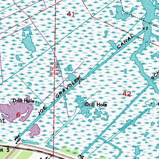 Topographic Map of Joe Gravolet Canal, LA