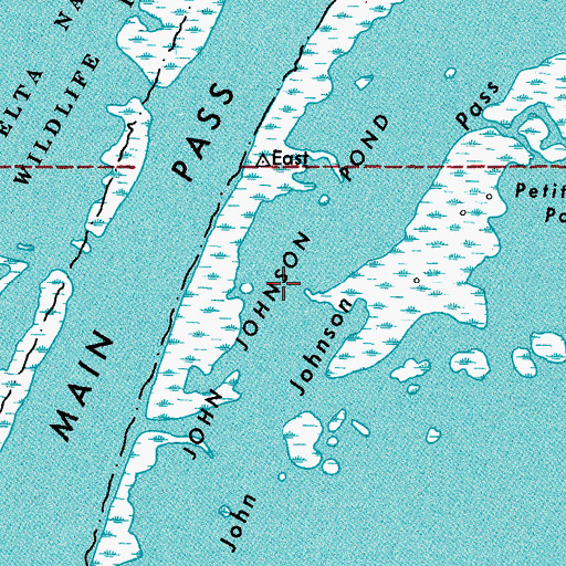 Topographic Map of John Johnson Pond, LA