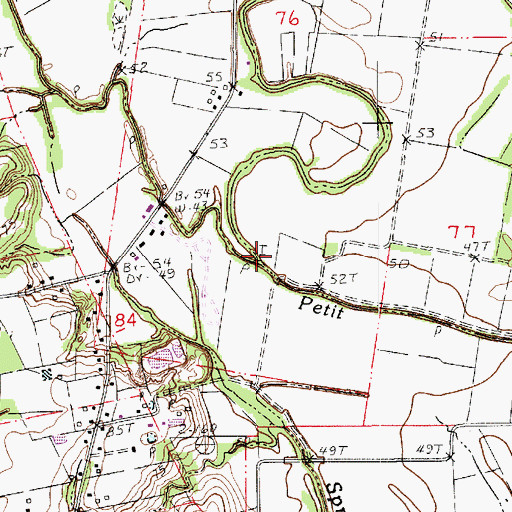 Topographic Map of Bayou Johnson, LA