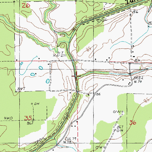 Topographic Map of Johnson Bayou, LA